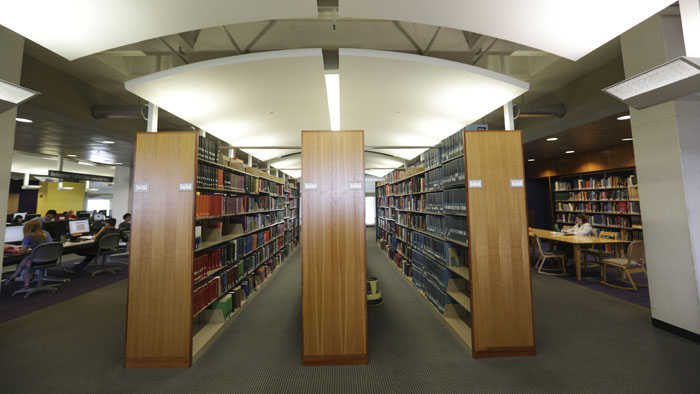 The library full of content and study spaces